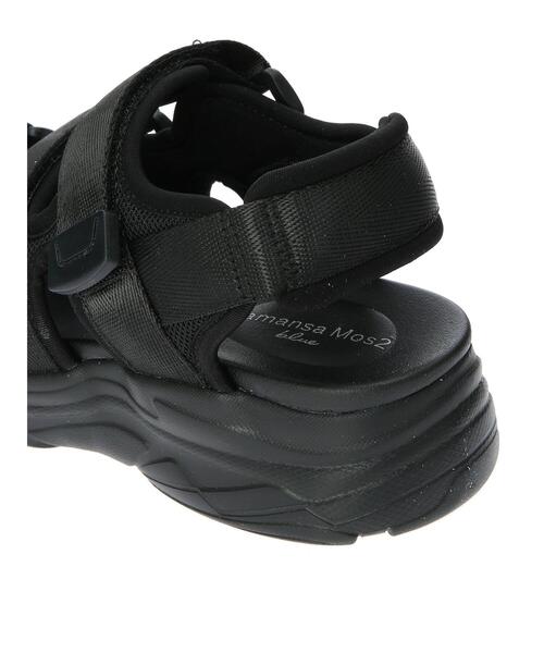 Samansa Mos2 blue(サマンサモスモスブルー)の「厚底スポーツサンダル(サンダル・レディース・ブラック/オフホワイト・M/L)」の21枚目の写真