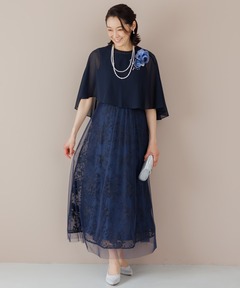 ケープとレースドレス2点セット《マザードレス》/パーティー/クルージング/結婚式/二次会/演奏会/発表会