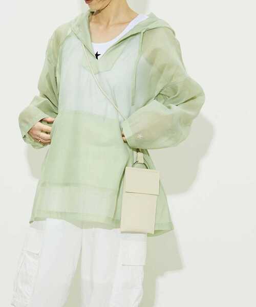 CONVERSE TOKYO（コンバーストウキョウ）の「ORGANDY MEXICAN PARKA（シャツ/ブラウス・レディース・ミント/ホワイト/ブラック/イエロー/ベージュ・FREE）」の4枚目の写真