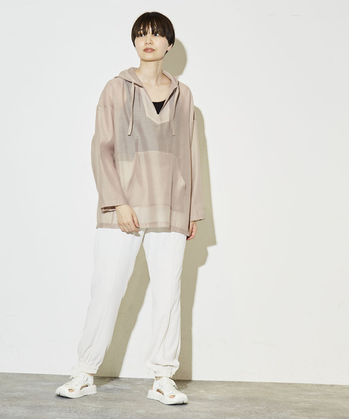 CONVERSE TOKYO（コンバーストウキョウ）の「ORGANDY MEXICAN PARKA（シャツ/ブラウス・レディース・ミント/ホワイト/ブラック/イエロー/ベージュ・FREE）」の17枚目の写真