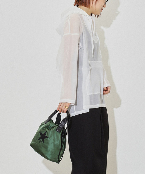 CONVERSE TOKYO（コンバーストウキョウ）の「ORGANDY MEXICAN PARKA（シャツ/ブラウス・レディース・ミント/ホワイト/ブラック/イエロー/ベージュ・FREE）」の21枚目の写真