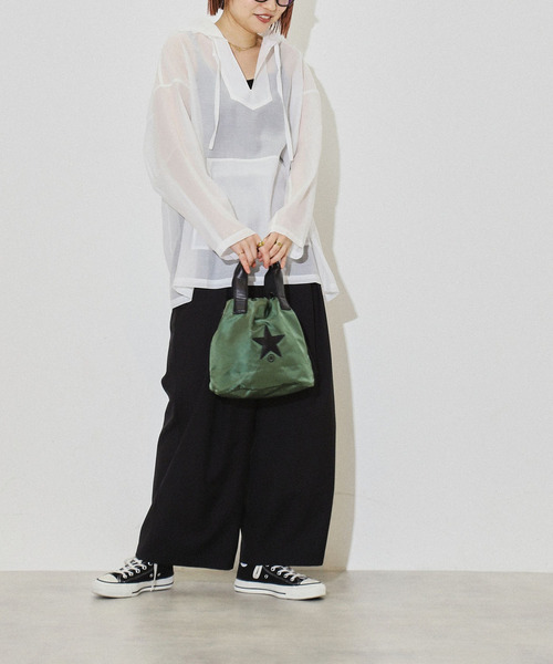 CONVERSE TOKYO（コンバーストウキョウ）の「ORGANDY MEXICAN PARKA（シャツ/ブラウス・レディース・ミント/ホワイト/ブラック/イエロー/ベージュ・FREE）」の22枚目の写真