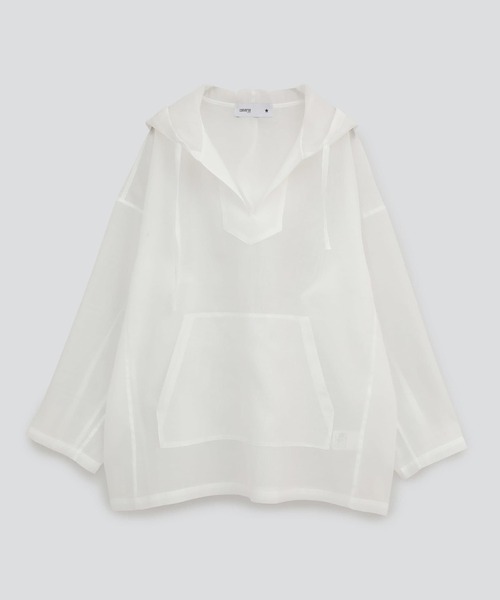 CONVERSE TOKYO（コンバーストウキョウ）の「ORGANDY MEXICAN PARKA（シャツ/ブラウス・レディース・ミント/ホワイト/ブラック/イエロー/ベージュ・FREE）」の6枚目の写真