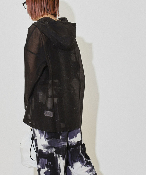 CONVERSE TOKYO（コンバーストウキョウ）の「ORGANDY MEXICAN PARKA（シャツ/ブラウス・レディース・ミント/ホワイト/ブラック/イエロー/ベージュ・FREE）」の8枚目の写真