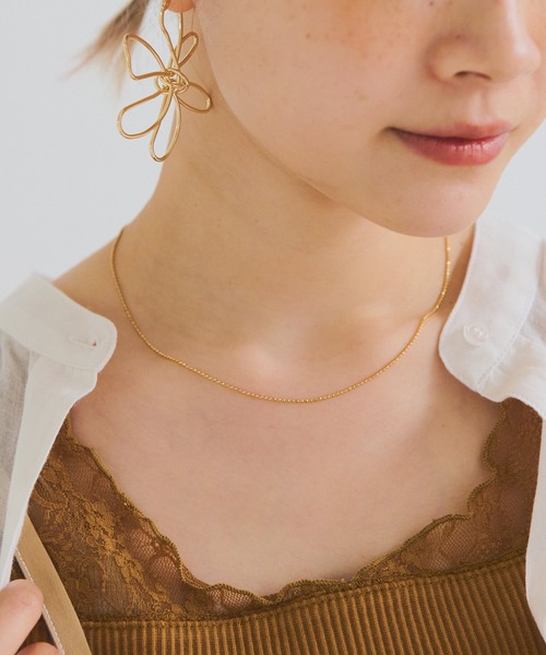 Crisp（クリスプ）の「クラッシュボールチェーンネックレス（ネックレス・レディース・シルバー/ゴールド・FREE）」の3枚目の写真