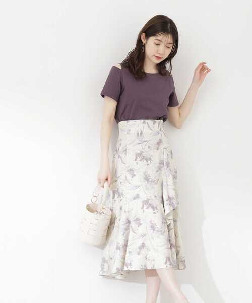 PROPORTION BODY DRESSING(プロポーションボディドレッシング)の「オープンショルダーTシャツ / 1213260701(Tシャツ/カットソー・レディース・ホワイト/ダークグレー/ピンク・FREE)」の12枚目の写真