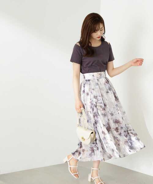 PROPORTION BODY DRESSING(プロポーションボディドレッシング)の「オープンショルダーTシャツ / 1213260701(Tシャツ/カットソー・レディース・ホワイト/ダークグレー/ピンク・FREE)」の19枚目の写真