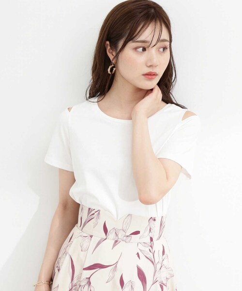 PROPORTION BODY DRESSING(プロポーションボディドレッシング)の「オープンショルダーTシャツ / 1213260701(Tシャツ/カットソー・レディース・ホワイト/ダークグレー/ピンク・FREE)」の10枚目の写真