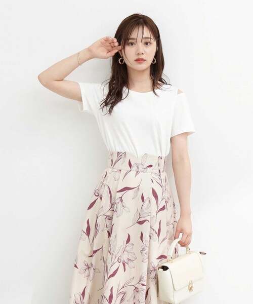 PROPORTION BODY DRESSING(プロポーションボディドレッシング)の「オープンショルダーTシャツ / 1213260701(Tシャツ/カットソー・レディース・ホワイト/ダークグレー/ピンク・FREE)」の17枚目の写真