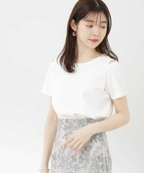 PROPORTION BODY DRESSING(プロポーションボディドレッシング)の「オープンショルダーTシャツ / 1213260701(Tシャツ/カットソー・レディース・ホワイト/ダークグレー/ピンク・FREE)」の18枚目の写真
