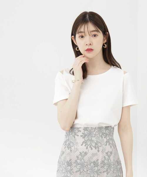 PROPORTION BODY DRESSING(プロポーションボディドレッシング)の「オープンショルダーTシャツ / 1213260701(Tシャツ/カットソー・レディース・ホワイト/ダークグレー/ピンク・FREE)」の6枚目の写真