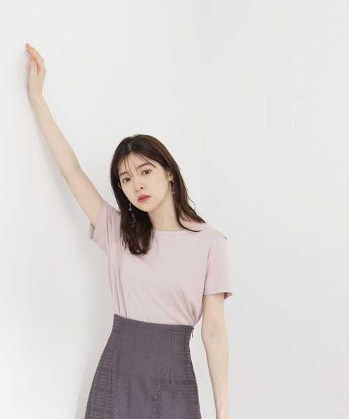 PROPORTION BODY DRESSING(プロポーションボディドレッシング)の「オープンショルダーTシャツ / 1213260701(Tシャツ/カットソー・レディース・ホワイト/ダークグレー/ピンク・FREE)」の3枚目の写真