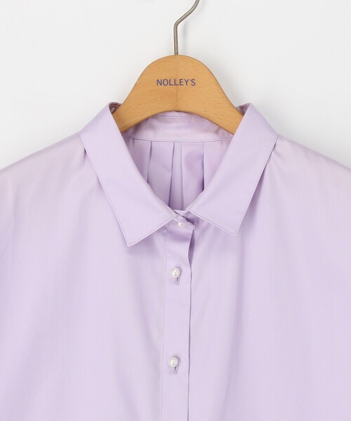 NOLLEY’S（ノーリーズ）の「◇【WEB限定】パール釦フレンチブラウス（シャツ/ブラウス・レディース・ホワイト/ネイビー/ラベンダー/ブラック系その他/ブルー系その他3・36/38）」の10枚目の写真