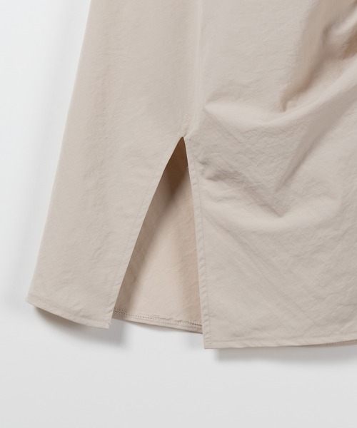 me+em select（ミームセレクト）の「※※【 ３color／３size 】ドローコードタックデザインナイロンロングスカート（スカート・レディース・ブラック/グレー/ベージュ・SMALL/LARGE/MEDIUM）」の15枚目の写真