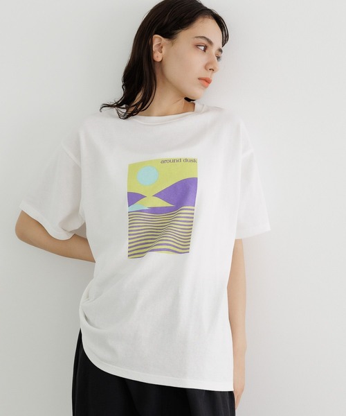 【新品】横浜限定カラー　レモネードＴシャツ LAKOLE（ラコレ）の「モダンアートTEE / 963526（Tシャツ/カットソー