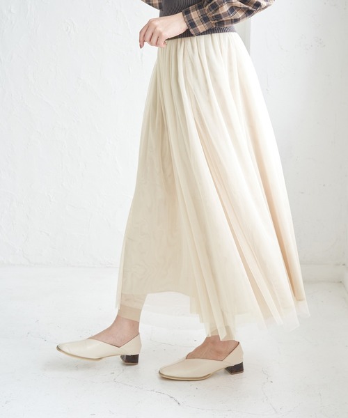 ROPE' PICNIC（ロペピクニック）の「チュールスカート（スカート・レディース・ブラック/ブラウン/キナリ・38）」の2枚目の写真