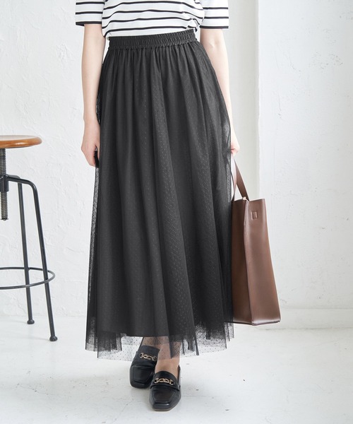 ROPE' PICNIC（ロペピクニック）の「チュールスカート（スカート・レディース・ブラック/ブラウン/キナリ・38）」の3枚目の写真