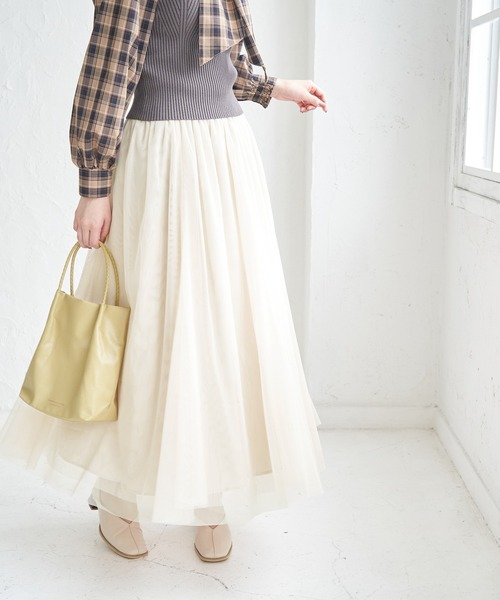 ROPE' PICNIC（ロペピクニック）の「チュールスカート（スカート・レディース・ブラック/ブラウン/キナリ・38）」の11枚目の写真