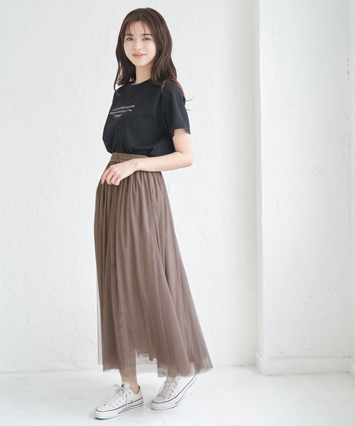 ROPE' PICNIC（ロペピクニック）の「チュールスカート（スカート・レディース・ブラック/ブラウン/キナリ・38）」の13枚目の写真