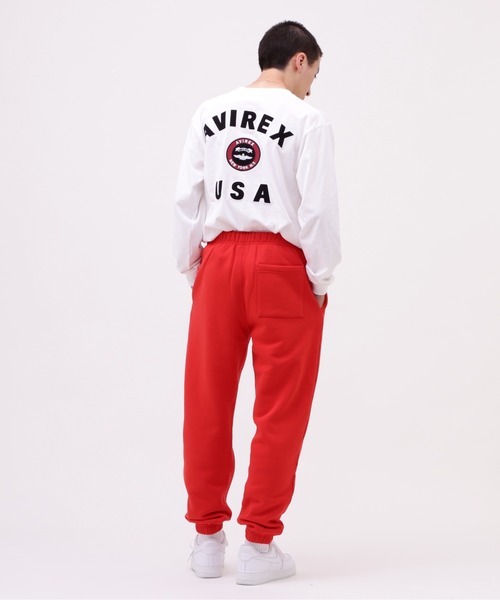 AVIREX(アヴィレックス)の「VARSITY LOGO L/S T-SHIRT / バーシティ ロゴ 長袖Tシャツ / AVIREX / アヴィレックス(Tシャツ/カットソー・メンズ・オレンジ/ネイビー/ブラック/オフホワイト・MEDIUM/LARGE/X-LARGE/XX-LARGE)」の6枚目の写真