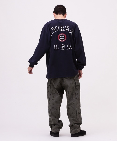 AVIREX(アヴィレックス)の「VARSITY LOGO L/S T-SHIRT / バーシティ ロゴ 長袖Tシャツ / AVIREX / アヴィレックス(Tシャツ/カットソー・メンズ・オレンジ/ネイビー/ブラック/オフホワイト・MEDIUM/LARGE/X-LARGE/XX-LARGE)」の12枚目の写真