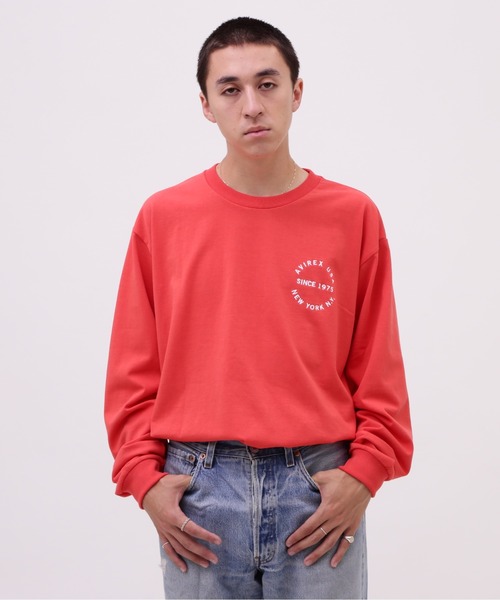 AVIREX(アヴィレックス)の「VARSITY LOGO L/S T-SHIRT / バーシティ ロゴ 長袖Tシャツ / AVIREX / アヴィレックス(Tシャツ/カットソー・メンズ・オレンジ/ネイビー/ブラック/オフホワイト・MEDIUM/LARGE/X-LARGE/XX-LARGE)」の14枚目の写真