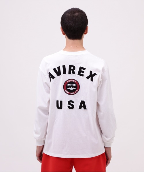 AVIREX(アヴィレックス)の「VARSITY LOGO L/S T-SHIRT / バーシティ ロゴ 長袖Tシャツ / AVIREX / アヴィレックス(Tシャツ/カットソー・メンズ・オレンジ/ネイビー/ブラック/オフホワイト・MEDIUM/LARGE/X-LARGE/XX-LARGE)」の18枚目の写真