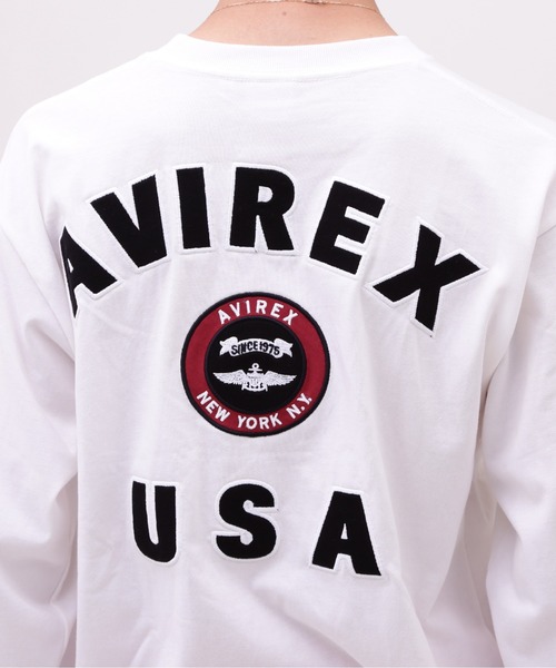 AVIREX(アヴィレックス)の「VARSITY LOGO L/S T-SHIRT / バーシティ ロゴ 長袖Tシャツ / AVIREX / アヴィレックス(Tシャツ/カットソー・メンズ・オレンジ/ネイビー/ブラック/オフホワイト・MEDIUM/LARGE/X-LARGE/XX-LARGE)」の22枚目の写真