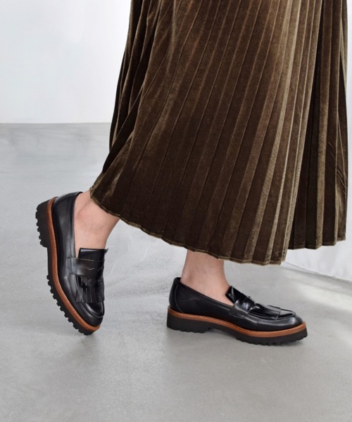 FABIO RUSCONI(ファビオルスコーニ)の「【FABIO RUSCONI】タンクソールキルト付きローファー(F31616)(ローファー・レディース・ブラック/ダークブラウン・36/38/37/40/35/39)」の11枚目の写真