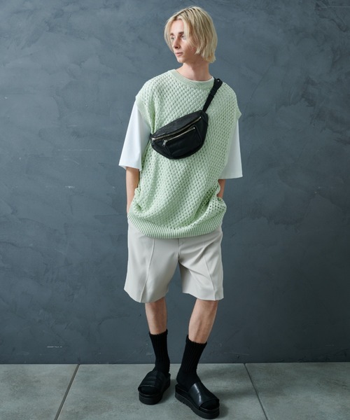 【未使用】PUBLIC TOKYOレザーウエストポーチ STUDIOUS（ステュディオス）の「【PUBLIC TOKYO/パブリックトウキョウ