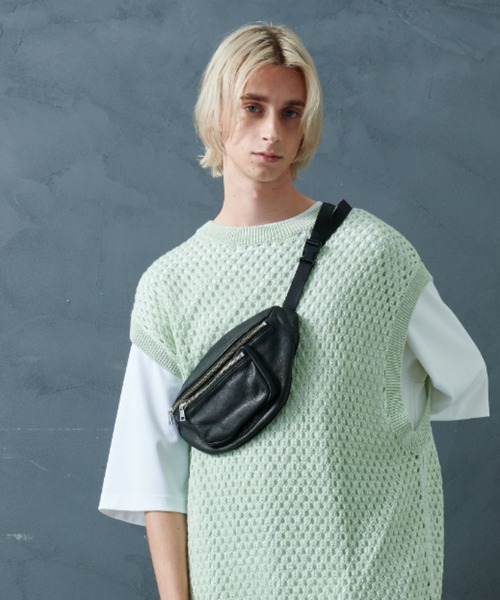 【未使用】PUBLIC TOKYOレザーウエストポーチ STUDIOUS（ステュディオス）の「【PUBLIC TOKYO/パブリックトウキョウ