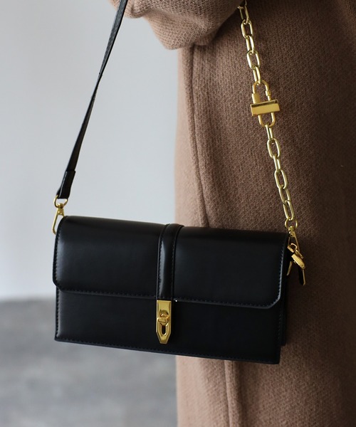 Riberry（リベリー）の「ベルトデザインミニショルダーバッグ（ショルダーバッグ・レディース・ブラウン/ホワイト/ベージュ/ブラック・FREE）」の6枚目の写真