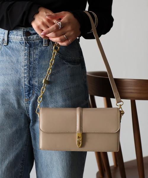 Riberry（リベリー）の「ベルトデザインミニショルダーバッグ（ショルダーバッグ・レディース・ブラウン/ホワイト/ベージュ/ブラック・FREE）」の15枚目の写真