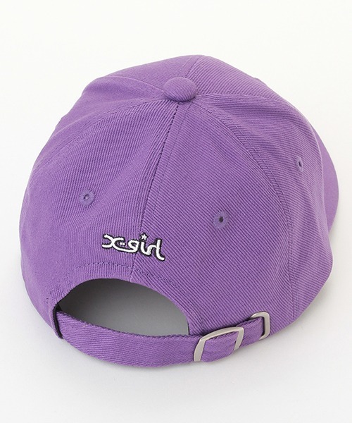 X-girl Stages（エックスガールステージス）の「ミルズロゴキャップ（キャップ・キッズ・ベージュ/ラベンダー/ブラック・S(48-52cm)/M(52-56cm)）」の9枚目の写真