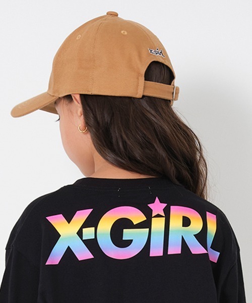 X-girl Stages（エックスガールステージス）の「ミルズロゴキャップ（キャップ・キッズ・ベージュ/ラベンダー/ブラック・S(48-52cm)/M(52-56cm)）」の18枚目の写真