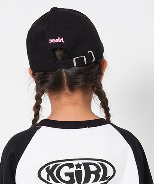 X-girl Stages（エックスガールステージス）の「ミルズロゴキャップ（キャップ・キッズ・ベージュ/ラベンダー/ブラック・S(48-52cm)/M(52-56cm)）」の19枚目の写真