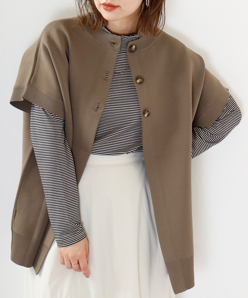 A.N.L(エーエヌエル レーベル)の「A.N.L 前後2WAY軽量ニットベスト(ニット/セーター・レディース・ピンク/グリーン/モカ/ブラック・38)」の10枚目の写真