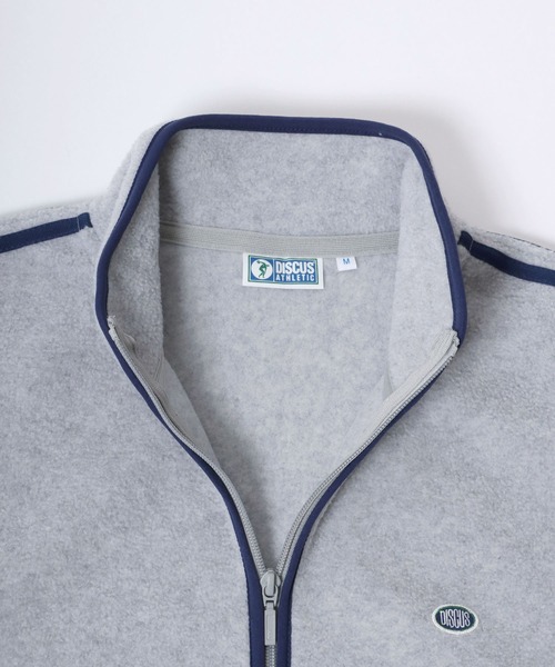 DISCUS（ディスカス）の「DISCUS/ディスカス オーバーサイズ フリーススウェット ワンポイントロゴ刺繍 ハーフジップ スナップボタン アノラック トップス レディース メンズ（スウェット・レディース・ベージュ系その他/レッド/オートミール/ブルー/オフホワイト/グレイッシュブルー/ブラック/ブラック系その他・XL/M/L）」の11枚目の写真