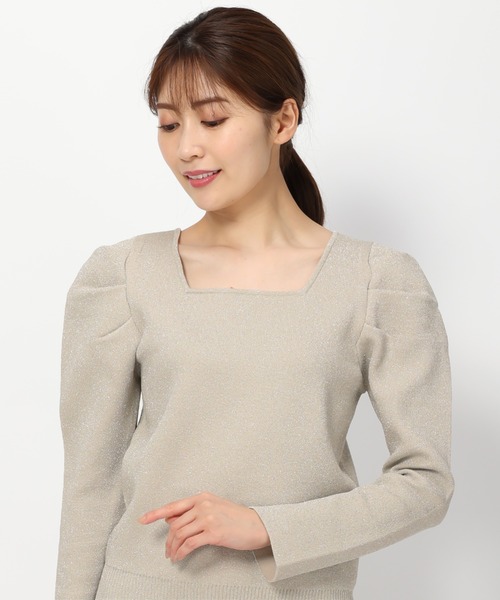 MISCH MASCH(ミッシュマッシュ)の「バックカットオフラメニット/MM338321(ニット/セーター・レディース・ホワイト/ベージュ/ブラック・フリ-)」の6枚目の写真