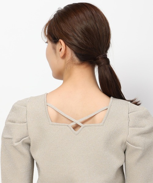 MISCH MASCH(ミッシュマッシュ)の「バックカットオフラメニット/MM338321(ニット/セーター・レディース・ホワイト/ベージュ/ブラック・フリ-)」の8枚目の写真