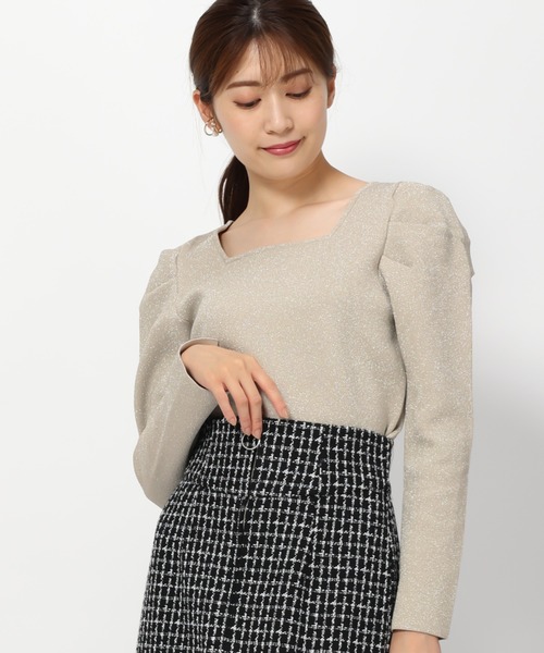 MISCH MASCH(ミッシュマッシュ)の「バックカットオフラメニット/MM338321(ニット/セーター・レディース・ホワイト/ベージュ/ブラック・フリ-)」の11枚目の写真