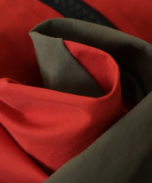 antiqua（アンティカ）の「撥水配色ジップフーディー（パーカー・レディース・カーキ/ブラック・FREE）」の13枚目の写真