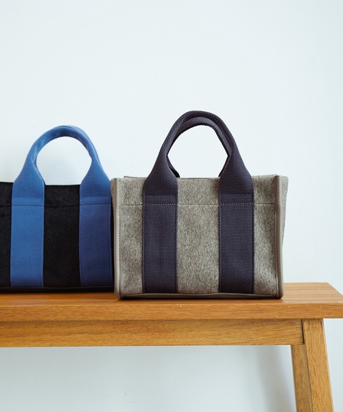 ROPE' PICNIC（ロペピクニック）の「ホースヘア風ミニスクエアトート＆ショルダーバッグ（トートバッグ・レディース・ピンク/グレー/ブラック系その他・FREE）」の2枚目の写真