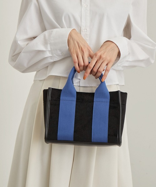 ROPE' PICNIC（ロペピクニック）の「ホースヘア風ミニスクエアトート＆ショルダーバッグ（トートバッグ・レディース・ピンク/グレー/ブラック系その他・FREE）」の22枚目の写真