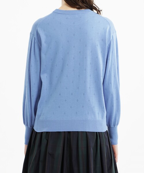 MACKINTOSH PHILOSOPHY（ﾏｯｷﾝﾄｯｼｭ ﾌｨﾛｿﾌｨｰ）の「ボリュームスリーブニットプルオーバー（ニット/セーター・レディース・ブルー/ホワイト系その他/ブラウン・38）」の9枚目の写真