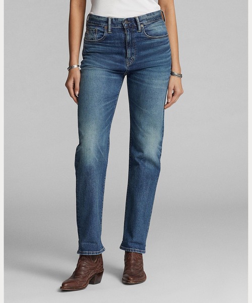 RRL（ダブル アール エル）の「ストレート レッグ フィット トンプソン ジーンズ（デニムパンツ・レディース・ブルー・25/26/27/28/29/24）」の6枚目の写真