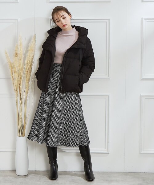 couture brooch（クチュールブローチ）の「◆【吸湿発熱／サステナブル機能糸使用】フェイクパールリブニット（ニット/セーター・レディース・オフホワイト/ピンク系/ブラック/レッド系1/ライトグレー/ピンク・42/38/36）」の19枚目の写真