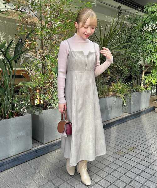 couture brooch（クチュールブローチ）の「◆【吸湿発熱／サステナブル機能糸使用】フェイクパールリブニット（ニット/セーター・レディース・オフホワイト/ピンク系/ブラック/レッド系1/ライトグレー/ピンク・42/38/36）」の22枚目の写真