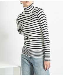 Settimissimo | ピッチ変化ボーダータートルニット(ニット/セーター)