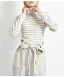 Settimissimo | ピッチ変化ボーダータートルニット(ニット/セーター)